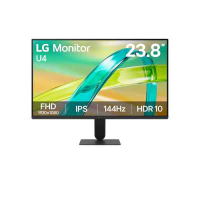 Монитор 23.8" LG 24U411B-B Black (IPS, 1920x1080, 144Hz, 1 ms, 178°/178°, 250 cd/m, 1500:1, +HDMI 2.0, AC Ext)