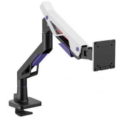 Кронштейн для мониторов Ultramounts UM741BW черный/белый 24"-57" макс.30кг крепление к столешнице поворот и наклон