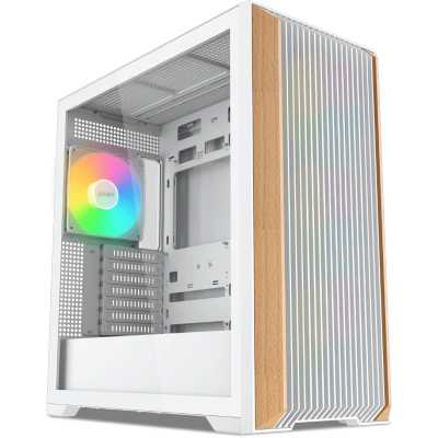 Компьютерный корпус без блока питания SAMA Z60 белый, Midi-Tower, TG, 4x140мм ARGb, 2xUSB 3.0 + 1xUSB 3.1 Type-C, E-ATX, ATX, mATX, mITX белый