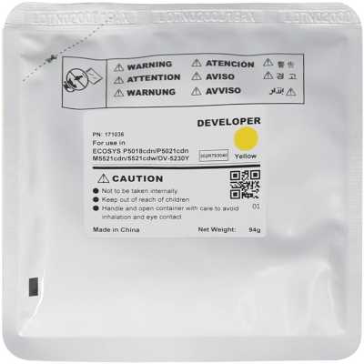 Девелопер для KYOCERA ECOSYS M5521cdn/P5021cdn/M5526cdw Yellow, 94г, 100000 стр. (DV-5230Y/302R793040) CET