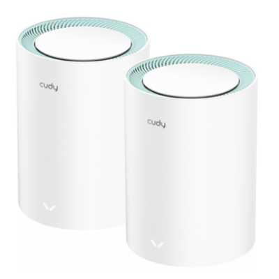 Бесшовный Mesh роутер Cudy M1300 (M1300(2-PACK)) AC1200 10/100/1000BASE-TX белый (упак.:2шт)