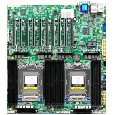 Материнская плата серверная Gooxi G2DERO-B-PK2, 2xSP3, AMD EPYC, 16xDDR4, 2xMiniSAS HD, 1xM.2, 4xPCIe 4.0 x16, 6xPCIe 4.0 x8, 1xVGA, 2x1Gb LAN, 2xUSB-A 5Gbps, 1x3.5 мм, 7.1, E-ATX