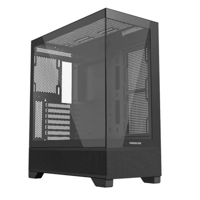 Корпус POWERCASE Luminous CLB-L0 черный без БП боковая панель из закаленного стекла USB 3.0 2*USB 2.0 audio