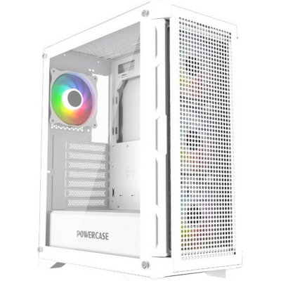 Корпус POWERCASE Ultimate White CUW-A4 без БП окно из закаленного стекла ARGB USB 3.0 2*USB2.0 audio