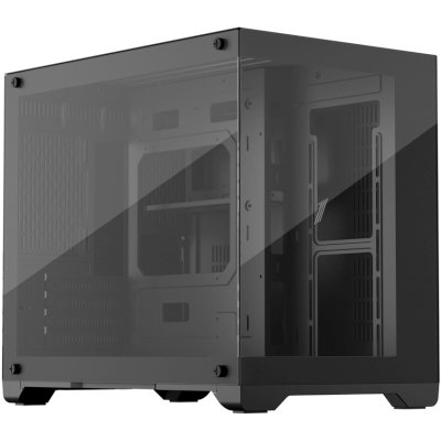 Корпус 1STPLAYER MEGAVIEW MV6-T MV6-TP-BK черный без БП боковая и передняя панели из закаленного стекла 2*USB 3.0 audio