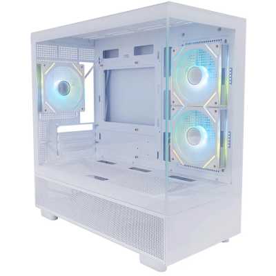 Корпус 1STPLAYER MIKU Mi5 ARGB White Mi5-WH-2FC7R-W-1FC7-W без БП боковая панель из закалённого стекла USB 2.0 USB 3.0