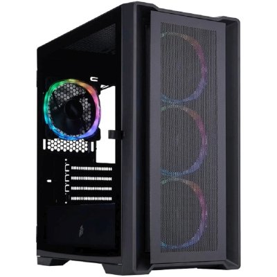 Корпус 1STPLAYER TRILOBITE T4 MESH T4-BK-4FS7 без БП 2*USB 3.0 USB 2.0