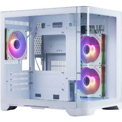 Корпус 1STPLAYER UVIEW UV5 ARGB White UV5-WH-2FC7R-W-1FC7-W без БП боковая и фронтальная панель из закалённого стекла 2*USB 3.0