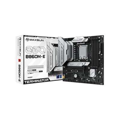 Плата Maxsun LGA1851 B860 MS-Terminator B860M-E 4*DDR5 PCIEx16 DP/HDMI 3xM2 USB 2.0 mATX