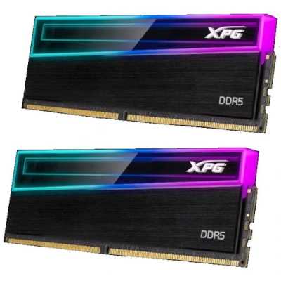 Модуль памяти XPG AX5U5600C4616G-DCNKRBK ADATA 32GB XPG DDR5 5600 DIMM NOVAKEY RGB Black Gaming Memory AX5U5600C4616G-DCNKRBK Non-ECC, CL46-45-45, 1.1V, Heat Shield, Kit (2x16GB)