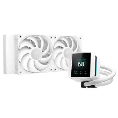 Система водяного охлаждения Deepcool Mystique 240 Soc-AM5/AM4/1200/1700/1851 белый 4-pin 36.49dB Al
