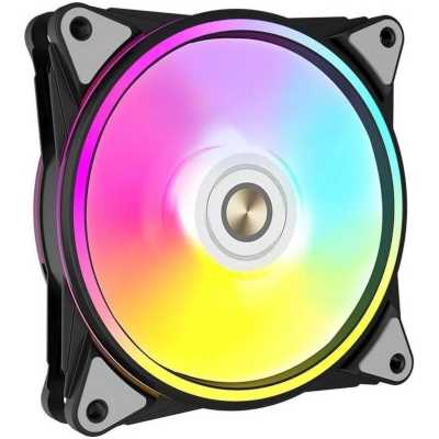 Вентилятор для корпуса ALSEYE HALO PRO B-R rubber screw FAN 120mm, hydraulic, 800~2100rpm, max 51.87CFM, max 26dBA, ARGB. PWM, Black, RTL AS.04.02.0080