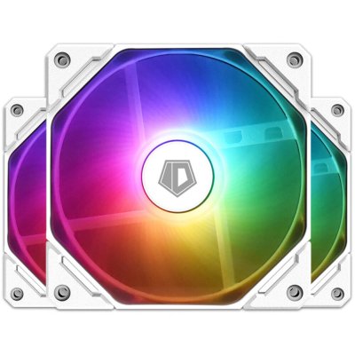 Вентилятор для корпуса ID-Cooling TF-12025 ARGB 120х120x25 белый 4-pin 31дБ (упак.:3шт) (TF-12025-AR