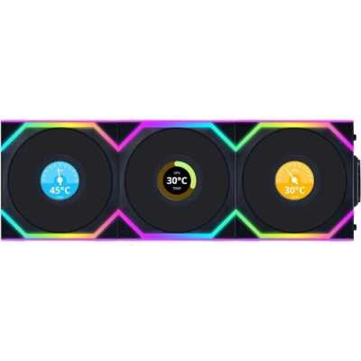 Вентилятор для корпуса Lian-Li Uni Fan SL Wireless 120 LCD ARGB 120х124.5x28 черный 4-pin 29.5дБ (уп