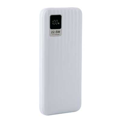 Perfeo Powerbank WATERFALL 10000 mAh/LED дисплей/PD + QC 3.0/Type-C/2 USB/Выход: 5A, max 22.5WWhite (PF_E1468)