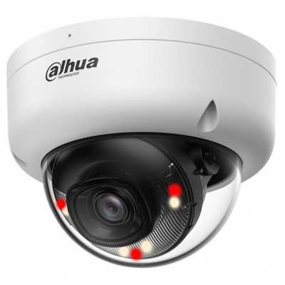 Монитор DAHUA DH-IPC-HDBW1839E1P-A-IL-0280B-S6 — Уличная турельная IP-видеокамера SmartDualLight 8Мп, 1/2.7” CMOS, объектив 2.8мм, обнаружение людей, ИК 30м, LED 30м, IP67, металл/пластик