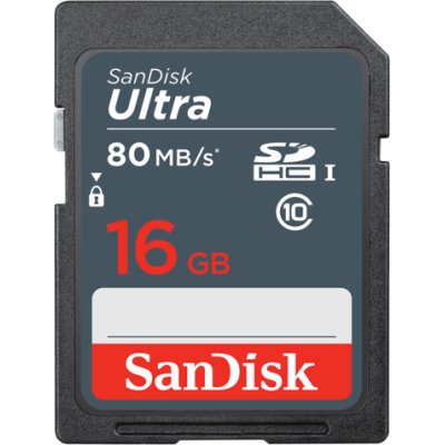 Флеш карта SDHC 16GB Sandisk SDSDUNS-016G-GN3IN Ultra 80