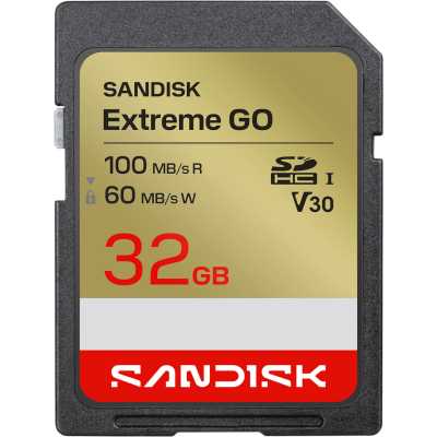 Флеш карта SDHC 32GB SanDisk Extreme GO Class 10, UHS-I, R 100 МБ/с, <SDSDXGN-032G-GNCIN>