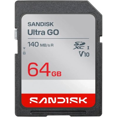 Флеш карта SDXC 64GB SanDisk Ultra SDXC Class 10 UHS-I U1 Ultra R 140MB/s <SDSDUGN-064G-GN6IN>
