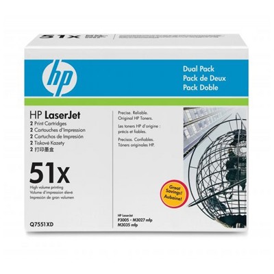 Картридж HP Q7551XD — № 51XD чёрный , двойная упаковка повышенной ёмкости