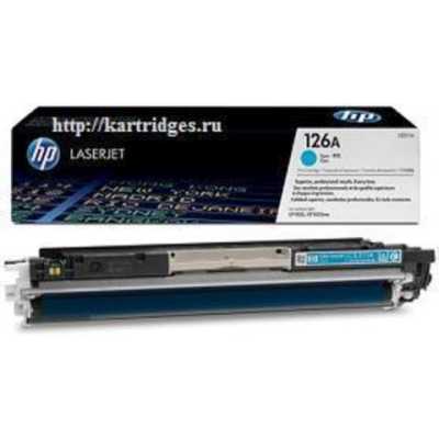 Картридж лазерный HP 126A CE311A голубой (1000стр.) для HP LJ CP1025