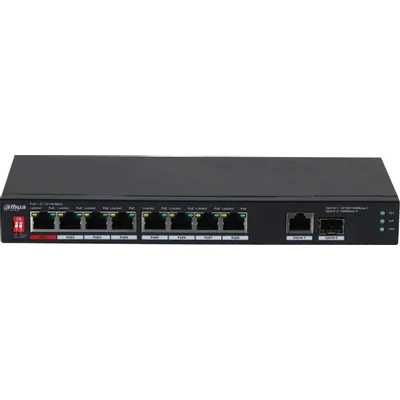 Коммутатор Dahua DH-PFS3110-8ET1GT1GF-96 (L2) 8x100Мбит/с 1x1Гбит/с 8PoE 96W неуправляемый