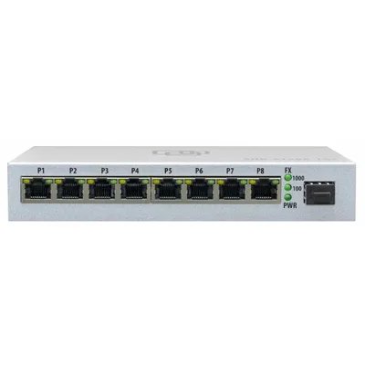 Коммутатор SNR SNR-S1908-1GS (L2) 8x100Мбит/с 1SFP неуправляемый