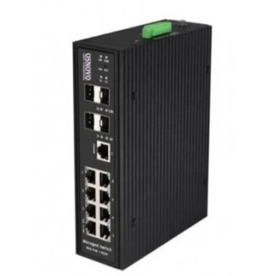 Коммутатор OSNOVO SW-80804/ILS, 8×1 Гбит/с PoE + 4×1 Гбит/с SFP, управляемый