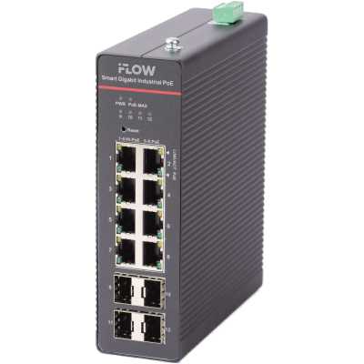 Коммутатор управляемый промышленный 8PORT 1000M POE F-SW-IM612HPOE-PM-8G4GO IFLOW