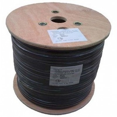 Кабель NEOMAX [NM10041] U/UTP cat.5e 4 пары (305 м) 0.51 мм (24 AWG) Медь, внешний, стальной трос 2.0мм, PE, черный; Fluke Tested