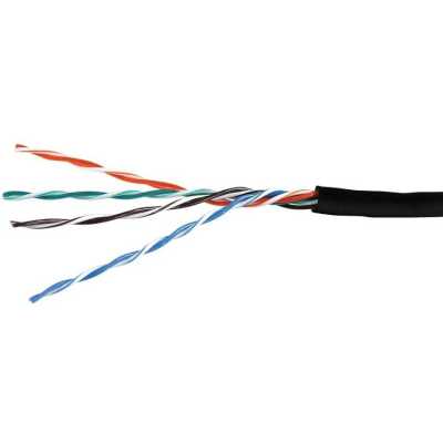Кабель витая пара Bion BCL-U5480-381 U/UTP, кат.5e, 4x2x0,48 мм AWG 24, медь, одножильный, PE, для внешней прокладки, 305м,черный