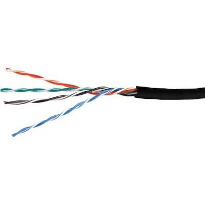 Кабель витая пара Bion BCL-U5510-381 U/UTP, кат.5e, 4x2x0,51 мм AWG 24, медь, одножильный, PE, для внешней прокладки, 305м, черный