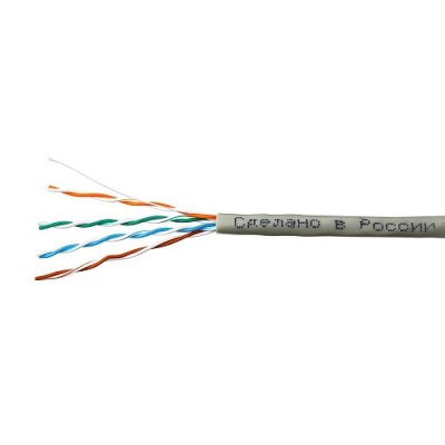Патч-корды медные SKYNET 1731922 — Кабель UTP indoor 4x2x0,46, медный, FLUKE TEST, кат.5e, однож., (100м) box, серый [CSL-UTP-4-CU/100