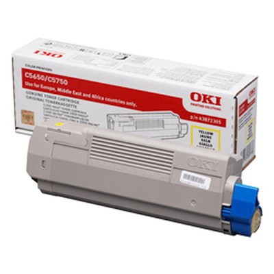 43872321/43872305 Тонер-картридж OKI желтый для C5650/ C5750 (2,000 стр.)