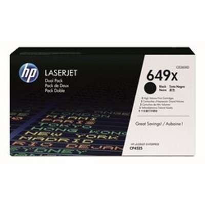 CE260XD №649X (двойная упаковка) Черный картридж повышенной емкости для HP Color LJ для CP4520/ 4525