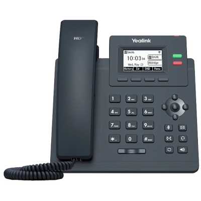 Настольный IP-телефон YEALINK SIP-T31W, 2 аккаунта, дисплей 2.3", Wi-Fi, PoE, БП шт