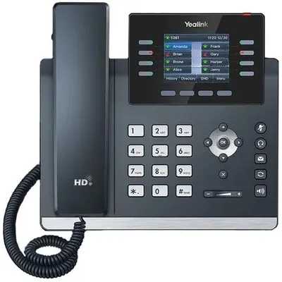 IP-телефон YEALINK SIP-T44W, 12 аккаунтов, 2 порта USB, Wi-Fi, цветной экран 2.8", BLF, PoE, GigE, без БП, шт