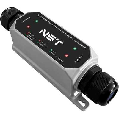 Уличный Ultra PoE удлинитель Fast Ethernet до 250м на 1 порт. Порты Ethernet: Вход - 1x10/100Base-T RJ45; Выход - 1x10/100Base-T RJ45. Порты PoE: Вход - 1xIEEE 802.3af/at/bt/Passive POE (до 120W); Выход - 1xIEEE 802.3af/at/bt (до 90W). Автоматическое опре
