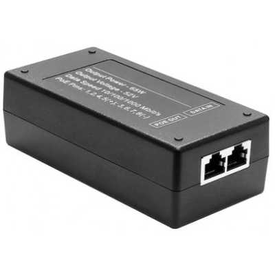 PoE-инжектор Gigabit Ethernet на 1 порт, мощностью до 65W. Совместим с оборудованием PoE IEEE 802.3af/at/bt. Мощность PoE на порт - до 65W. Напряжение PoE - 52V(конт. 1,2,4,5(+), 3,6,7,8(-)). Порты: вх. - 1 x RJ45(10/100/1000 Base-T), вых. 1 x RJ45(10/100