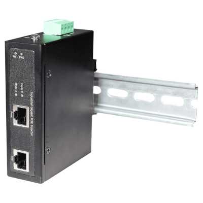 Промышленный гигабитный OSNOVO PoE-инжектор, до 30W, IEEE 802.3af/at, питание DC48-56V