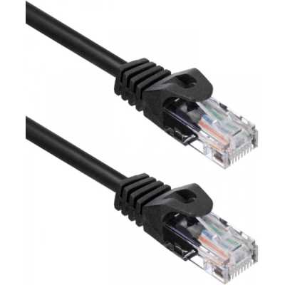 Патч-корд ACD-LPU5C-15M сat.5e UTP 24AWG 4Pair, 7/0.18мм CU черный, 15м