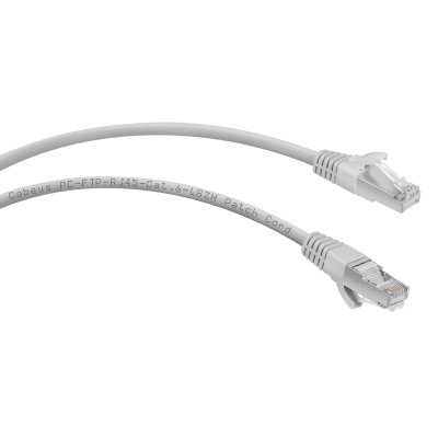 Шнур коммутационный Cabeus, cat.6, экр., F/UTP, RJ45/RJ45, LSZH, AWG24 15м, серый