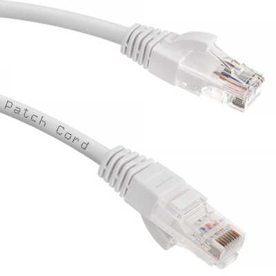 Патч-корд Cabeus PC-UTP-RJ45-CAT.5E-5M-WH-LSZH U/UTP RJ-45 вил.-вилка RJ-45 кат.5E 5м белый LSZH