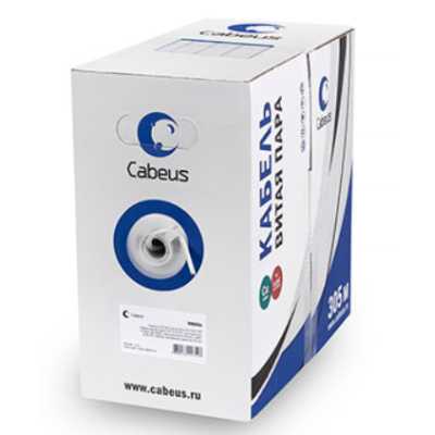 Кабель витая пара Cabeus UTP-4P-Cat.5e-SOLID-GY-LIGHT UTP (U/UTP), категория 5e, 4 пары 0,47мм (24 AWG), PVC нг(А)-LS, серый (305 м)