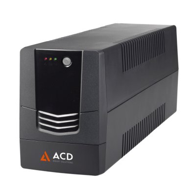 Источник бесперебойного питания (ИБП) ACD PW-Base 1000 / 1000ВА / 600Вт / 4 x CEE 7 (евророзетка)