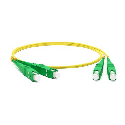 Кабельная сборка Hyperline FC-D2-9-FC/AR-LC/AR-H-2M-LSZH-YL Патч-корд волоконно-оптический (шнур) SM 9/125 (OS2), FC/APC-LC/APC, 2.0 мм, duplex, LSZH, 2м