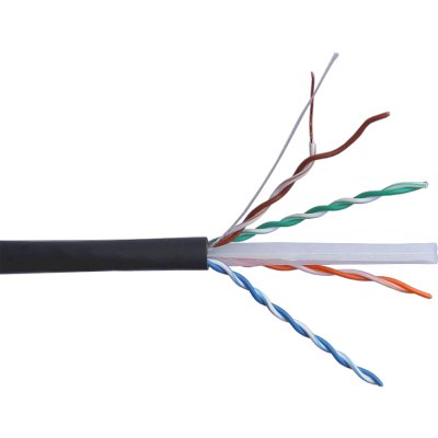 Кабель Lanmaster U/UTP, 4 пары, Кат. 5E, 350 МГц, LSZH, нг(А)-HF, черный, 305 м