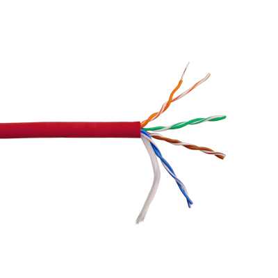 Кабель информационный LANMASTER LAN-5EUTP-HFLT-RD cat.5e UTP 4 пары 24AWG LSZH внутренний 305м красный