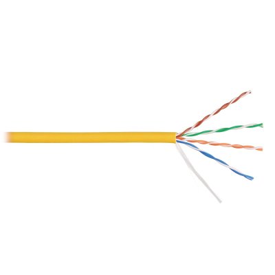 Кабель информационный LANMASTER LAN-5EUTP-HFLT-YL cat.5e UTP 4 пары 24AWG LSZH внутренний 305м желтый
