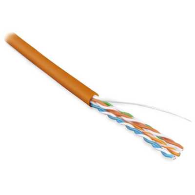 Кабель LANMASTER патч-кордовый UTP, 4x2, сat.5e, 350Mhz, LSZH, оранжевый, 305 м